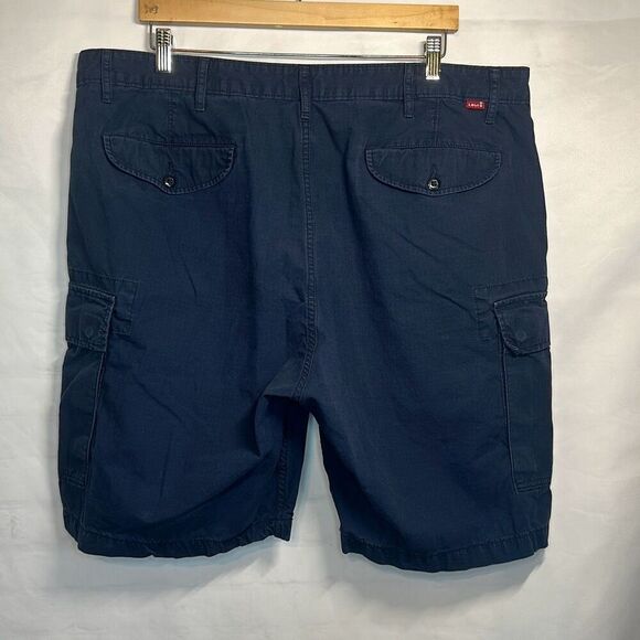 Levi’s Strauss & co Two Horse Brand Navy Blue Cargo Shorts size 40 100% Cotton - Picture 3 of 7